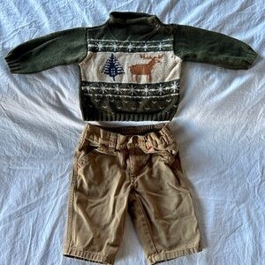 Old Navy Newborn Knit Sweater Set Size 3-6 M